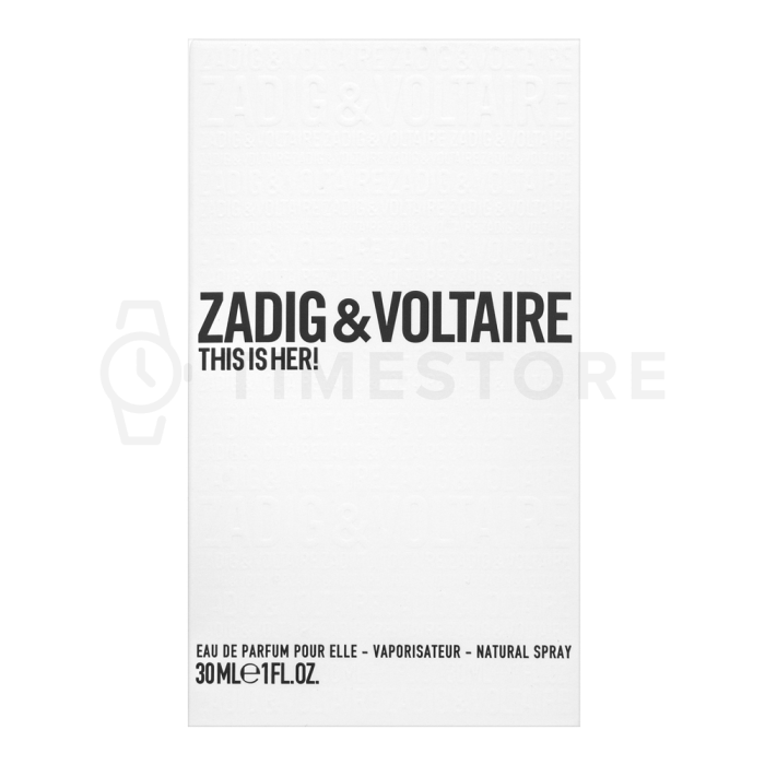 Zadig & Voltaire This is Her! Eau de Parfum da donna 30 ml