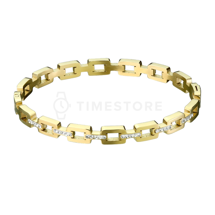 Brățară dublă din oțel inoxidabil cu zirconii