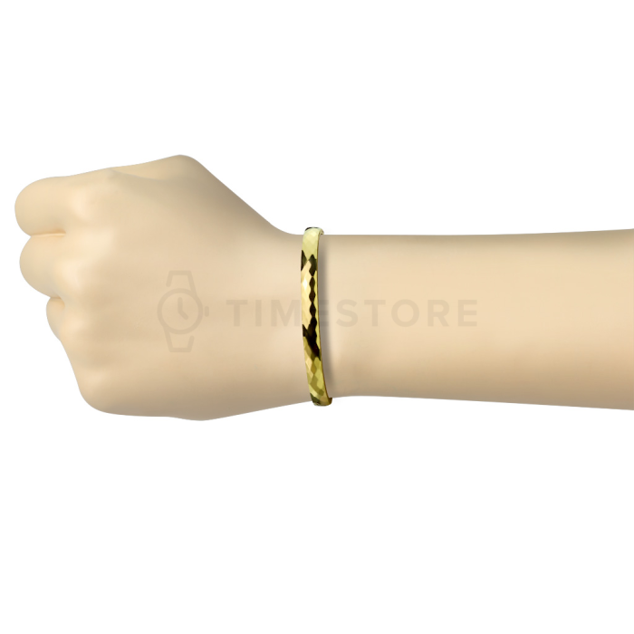 Zlatý náramek z chirurgické oceli s kartáčovanou povrchovou úpravou