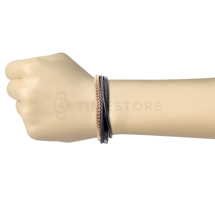 Brățară din piele multistratificată cu oțel chirurgical și închidere magnetică