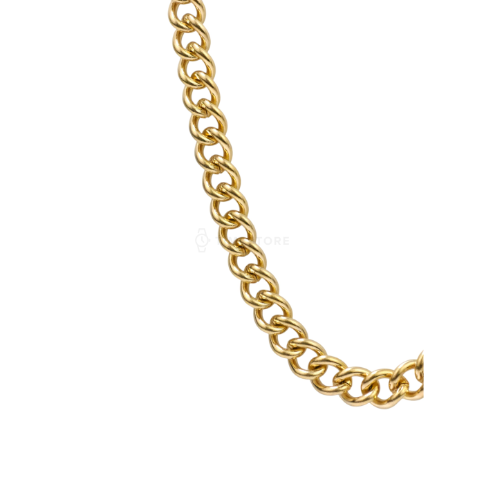 Łańcuszek w złotym kolorze ze stali chirurgicznej z klasycznym zapięciem