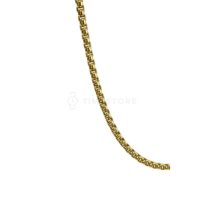 Łańcuszek ze stali chirurgicznej z kwadratowym wzorem i karabińczykiem