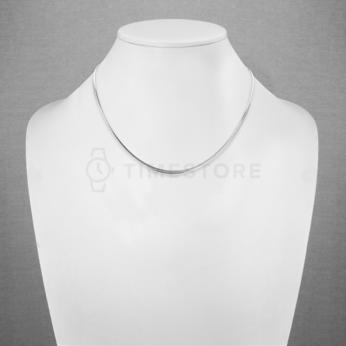 Lánc sebészeti acélból, kígyómintás, karabiner zárral