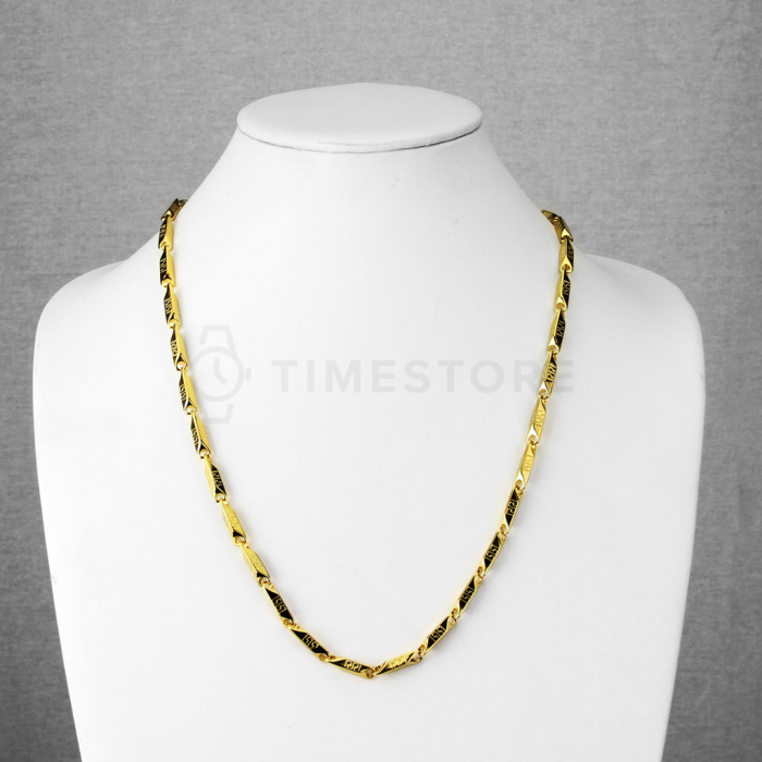 Řetízek z nerezové oceli s vyrytým řecko-římským vzorem