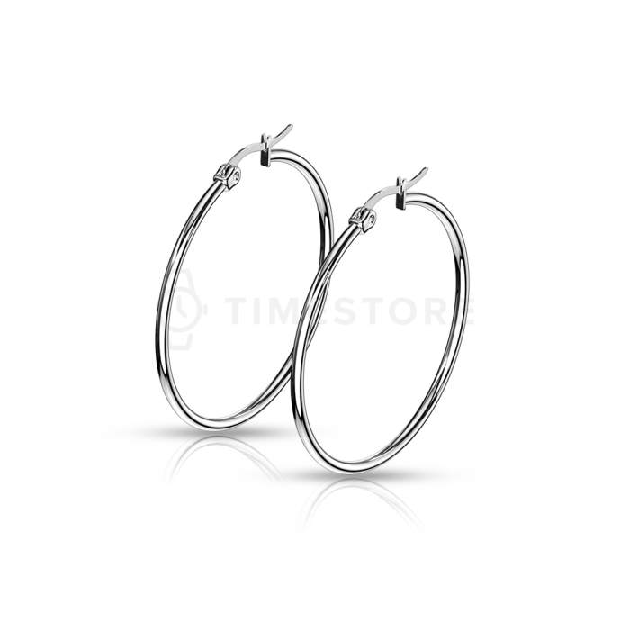 Karika fülbevaló sebészeti acélból fekete kivitelben