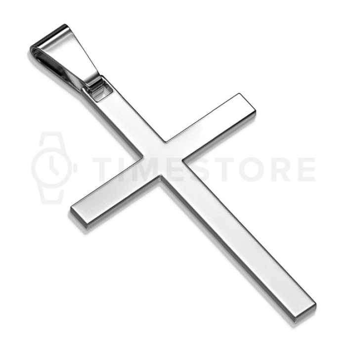 Ezüst színű kereszt medál rozsdamentes acélból