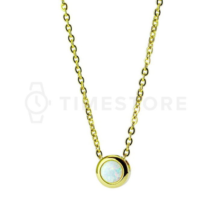 Zlatý náhrdelník s přívěskem opálu
