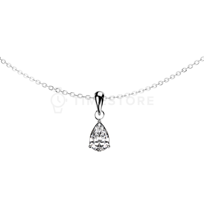 Lănțișor din oțel chirurgical cu zirconiu în formă de dreptunghi