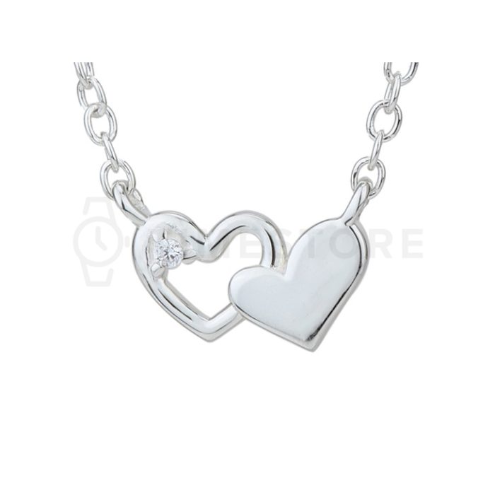 Srebrna ogrlica s srčki