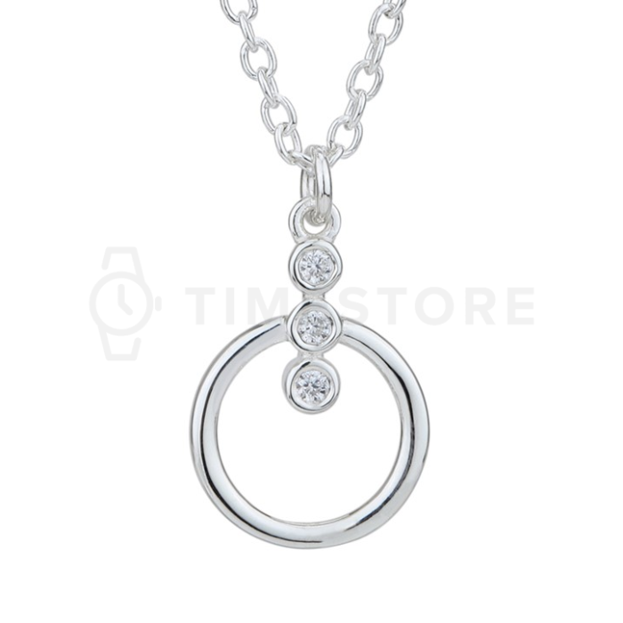 Colier din argint cu pandantiv rotund