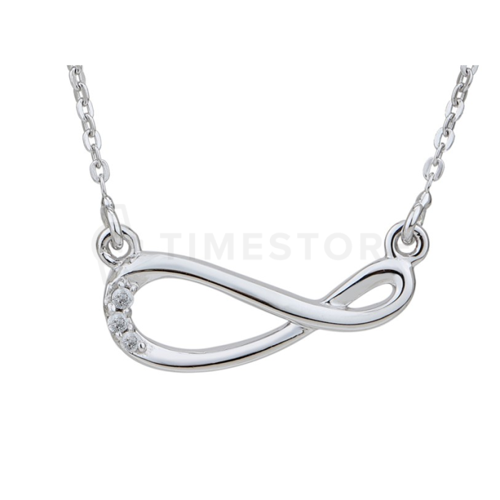 Colier din argint cu diamant, infinit