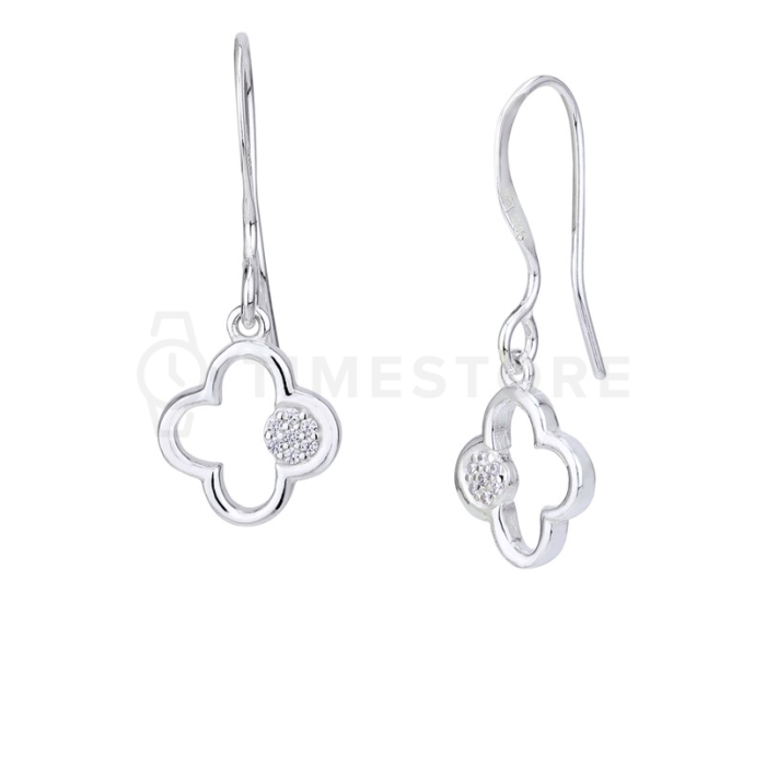 Orecchini in argento decorati con zirconi