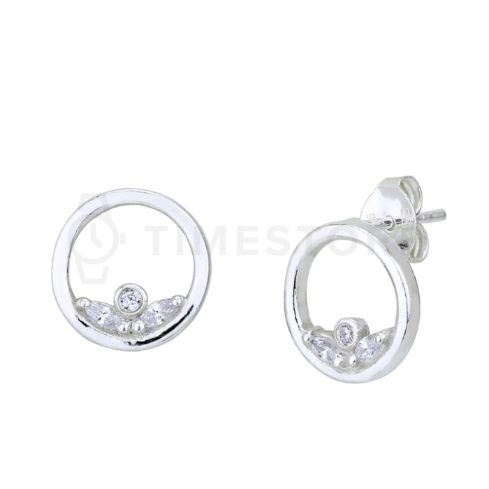 Stříbrné náušnice zdobené kubickými zirkony
