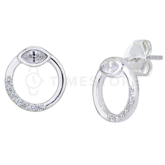 Stříbrné náušnice zdobené kubickými zirkony