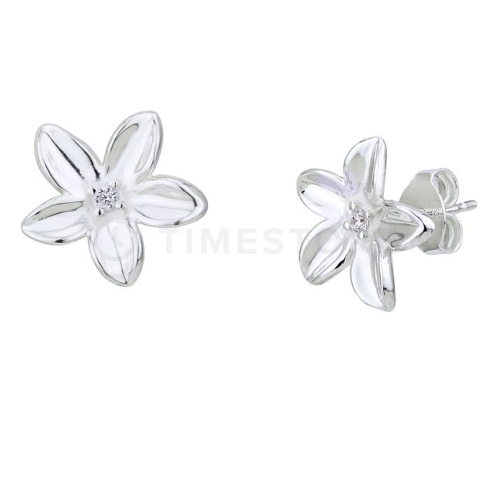 Orecchini in argento a forma di fiori