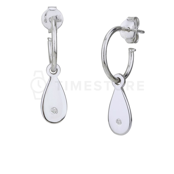 Orecchini in argento con diamante