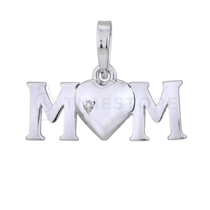 Stříbrný přívěsek s diamantem