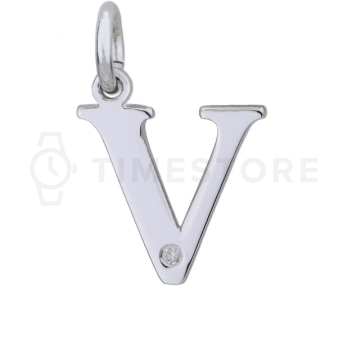 Stříbrný přívěsek s diamantem