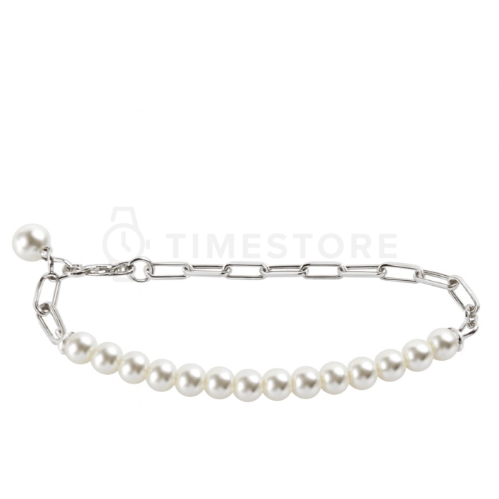 Stříbrný náramek s perlami