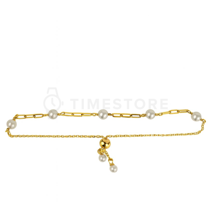 Stříbrný náramek ve zlaté barvě